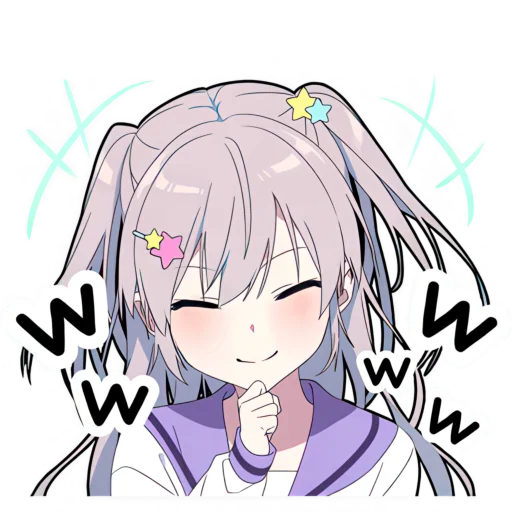 Стикер из набора Ями-тян @Nyasticks для Телеграм: Статические 🤭