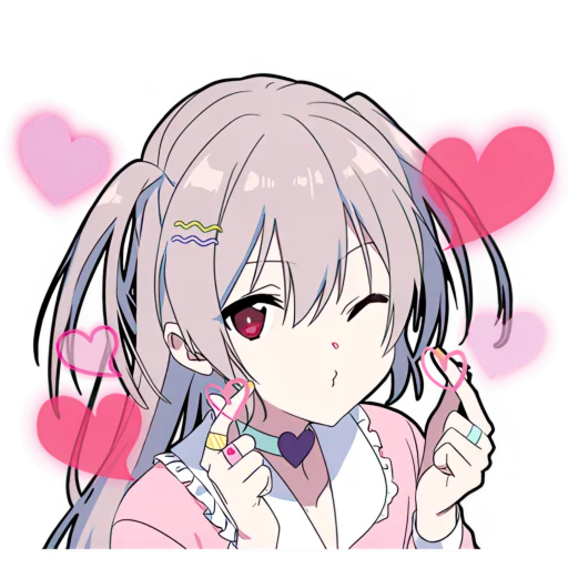 Стикер из набора Ями-тян @Nyasticks для Телеграм: Статические 🥰