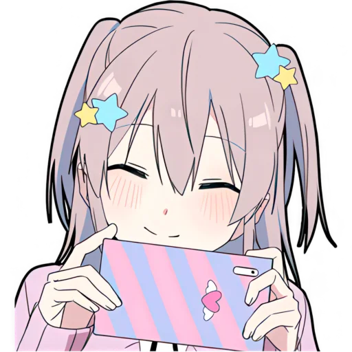 Стикер из набора Ями-тян @Nyasticks для Телеграм: Статические ☺️