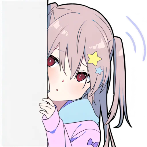 Стикер из набора Ями-тян @Nyasticks для Телеграм: Статические 😣