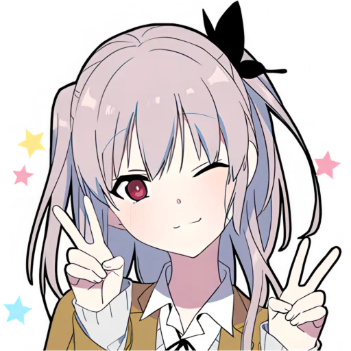 Стикер из набора Ями-тян @Nyasticks для Телеграм: Статические ✌️
