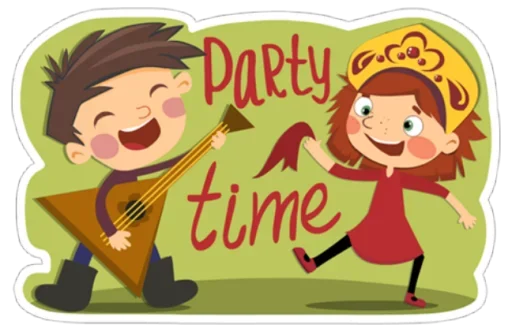 Стикер из набора Happy @TVstickers для Телеграм: Анимированные, Статические 🙁