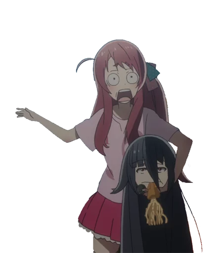 Стикер из набора ZombieLand Saga by @LaCoscienza & @Kawaii_Kaweii для Телеграм: Статические 😳