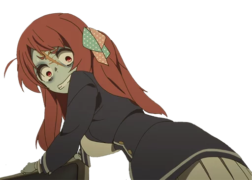 Стикер из набора ZombieLand Saga by @LaCoscienza & @Kawaii_Kaweii для Телеграм: Статические 😱
