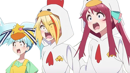 Стикер из набора ZombieLand Saga by @LaCoscienza & @Kawaii_Kaweii для Телеграм: Статические 😱