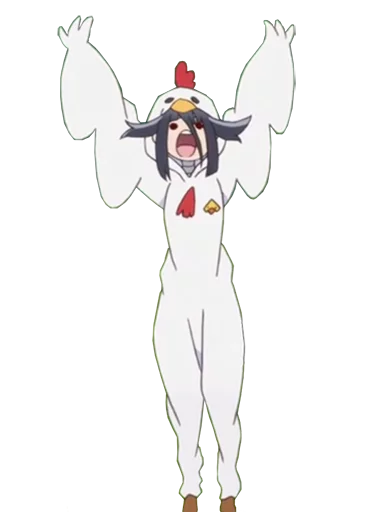 Стикер из набора ZombieLand Saga by @LaCoscienza & @Kawaii_Kaweii для Телеграм: Статические 🐔
