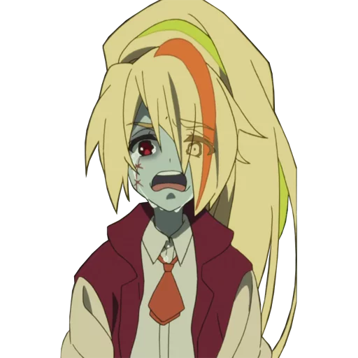 Стикер из набора ZombieLand Saga by @LaCoscienza & @Kawaii_Kaweii для Телеграм: Статические 😭