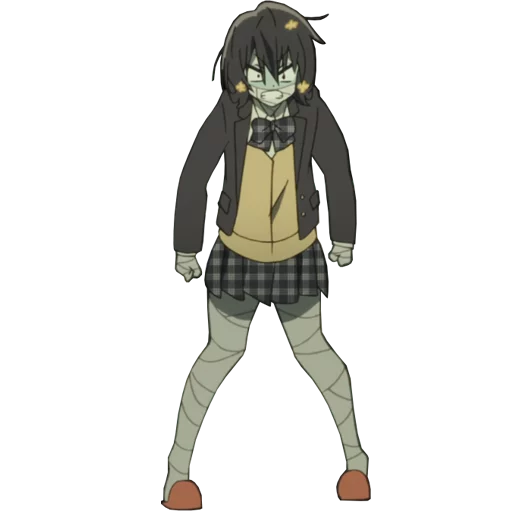 Стикер из набора ZombieLand Saga by @LaCoscienza & @Kawaii_Kaweii для Телеграм: Статические 😡