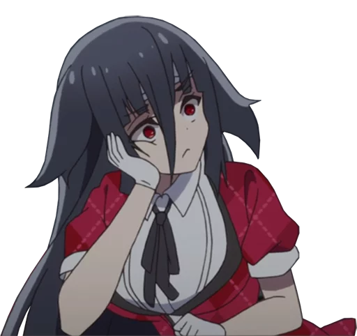 Стикер из набора ZombieLand Saga by @LaCoscienza & @Kawaii_Kaweii для Телеграм: Статические 😒