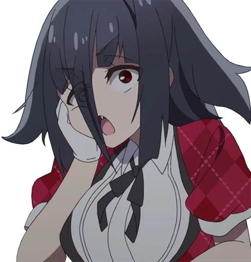 Стикер из набора ZombieLand Saga by @LaCoscienza & @Kawaii_Kaweii для Телеграм: Статические 😒