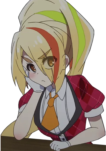Стикер из набора ZombieLand Saga by @LaCoscienza & @Kawaii_Kaweii для Телеграм: Статические 😒