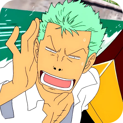 Стикер из набора Zoro @Rucodellllstickk для Телеграм: Видео, Статические 😜