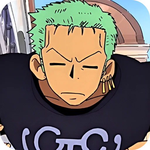 Стикер из набора Zoro @Rucodellllstickk для Телеграм: Видео, Статические 🫥