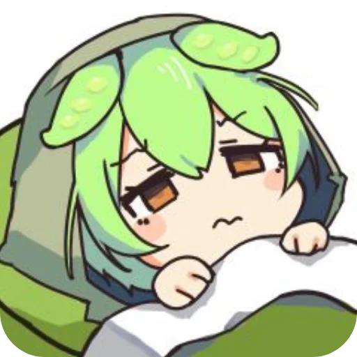Стикер из набора ずんだもん @ZundaTeaCafe для Телеграм: Видео, Статические 😞