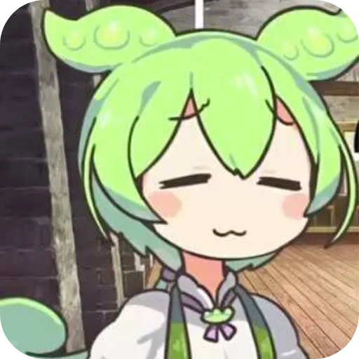 Стикер из набора ずんだもん @ZundaTeaCafe для Телеграм: Видео, Статические 😚
