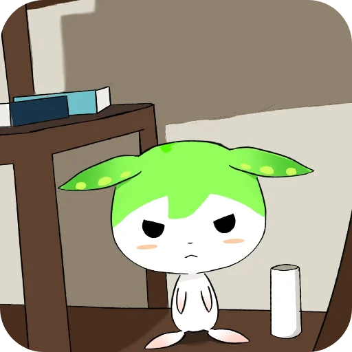 Стикер из набора ずんだもん @ZundaTeaCafe для Телеграм: Видео, Статические 😠