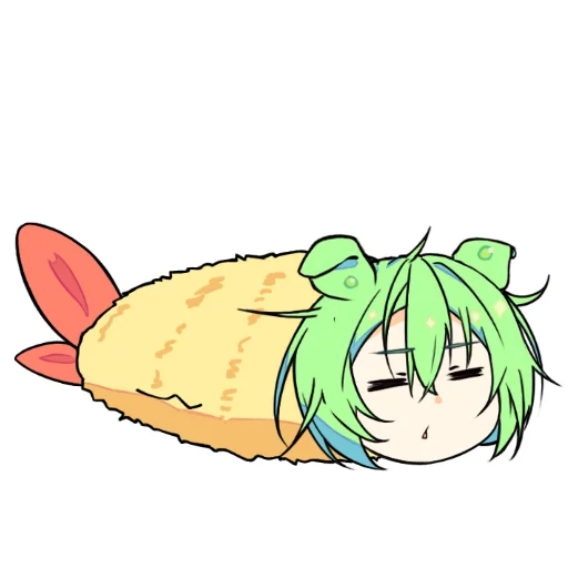 Стикер из набора ずんだもん @ZundaTeaCafe для Телеграм: Видео, Статические 🍤