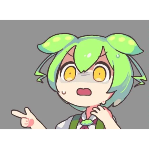 Стикер из набора ずんだもん @ZundaTeaCafe для Телеграм: Видео, Статические 😰