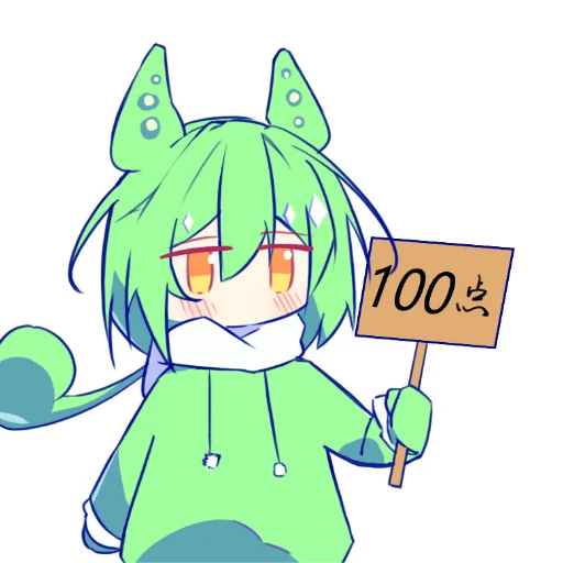 Стикер из набора ずんだもん @ZundaTeaCafe для Телеграм: Видео, Статические 💯