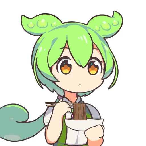 Стикер из набора ずんだもん @ZundaTeaCafe для Телеграм: Видео, Статические 🌟