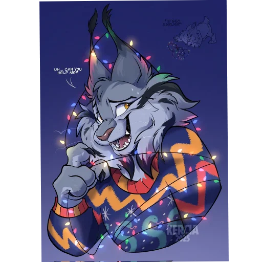 Стикер из набора Пубертатный рысик😻 :: @fStikBot для Телеграм: Видео, Статические 🎄