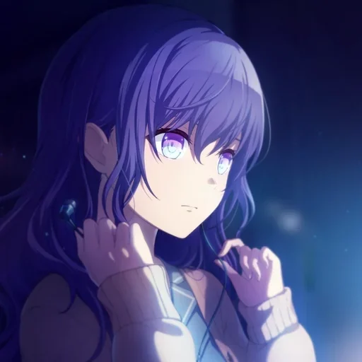 Стикер из набора Asahina Mafuyu🖤 для Телеграм: Статические 🌑