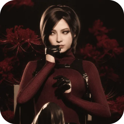 Стикер из набора 𝐚𝐝𝐚 𝐰𝐨𝐧𝐠. @encrette для Телеграм: Статические 🌹