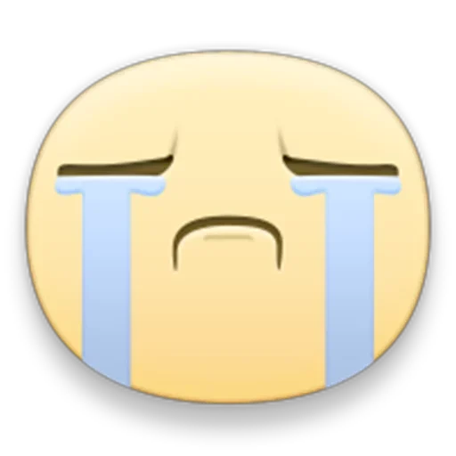 Стикер из набора facebook emoji для Телеграм: Статические 😭