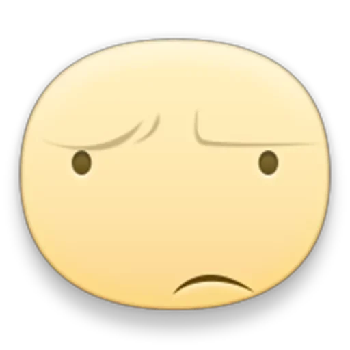 Стикер из набора facebook emoji для Телеграм: Статические 😕