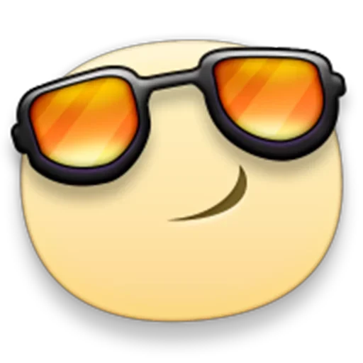 Стикер из набора facebook emoji для Телеграм: Статические 😎