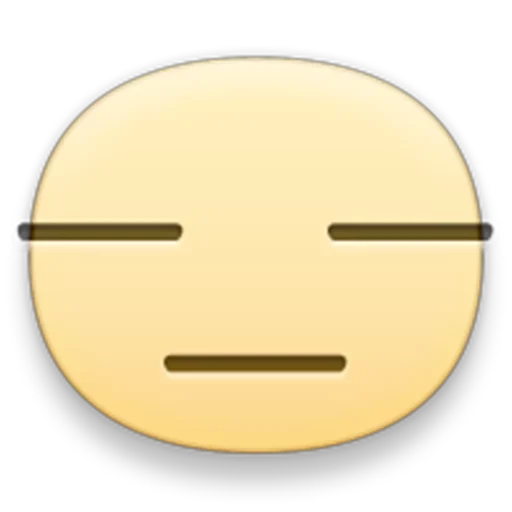 Стикер из набора facebook emoji для Телеграм: Статические 😑