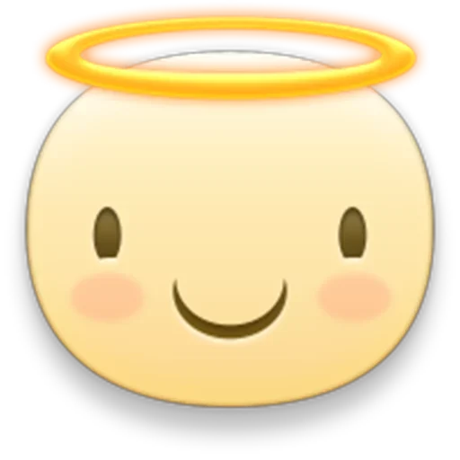 Стикер из набора facebook emoji для Телеграм: Статические 😇