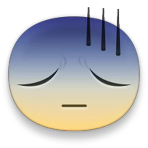 Стикер из набора facebook emoji для Телеграм: Статические 😰