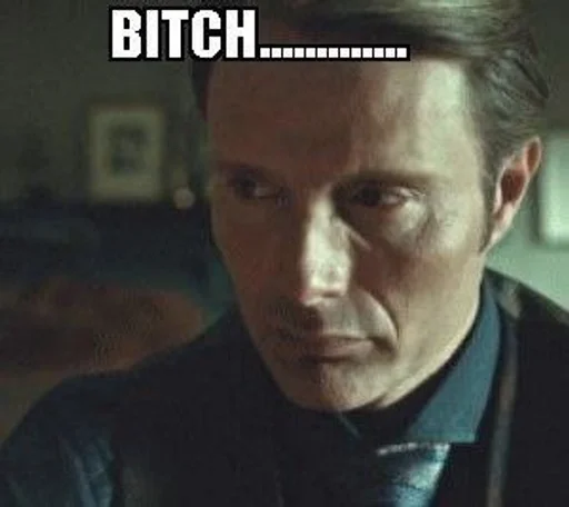 Стикер из набора Hannibal Lecter :: @fStikBot для Телеграм: Статические 😒