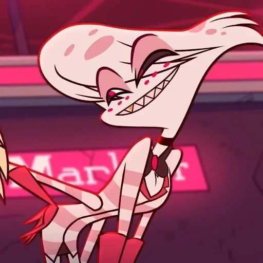 Стикер из набора Hazbin hotel - Angel Dust для Телеграм: Статические 🌟
