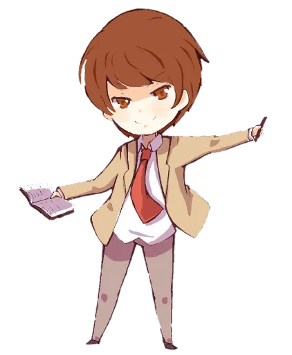Стикер из набора chibi для Телеграм: Статические 📓