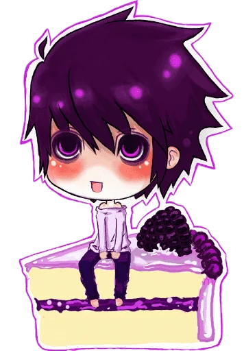 Стикер из набора chibi для Телеграм: Статические 🍰