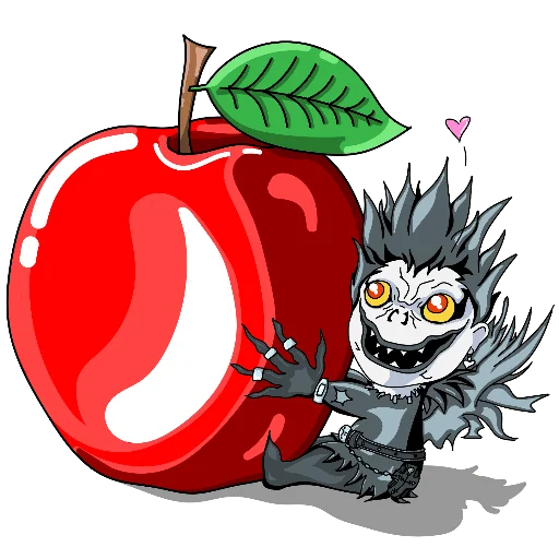 Стикер из набора chibi для Телеграм: Статические 🍎