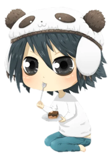 Стикер из набора chibi для Телеграм: Статические 🎂