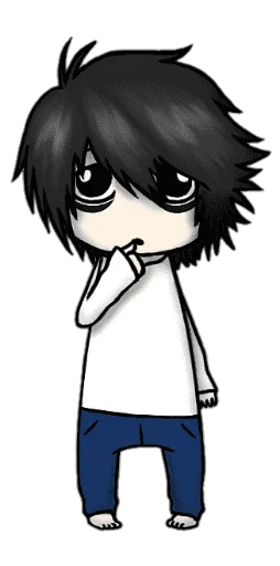 Стикер из набора chibi для Телеграм: Статические 😕