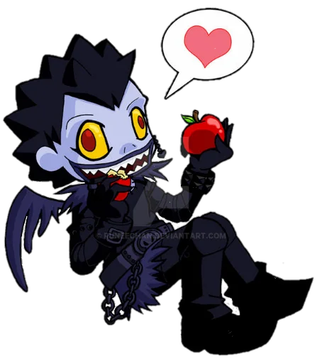Стикер из набора chibi для Телеграм: Статические 🍎