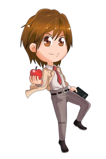 Стикер из набора chibi для Телеграм: Статические 🍎
