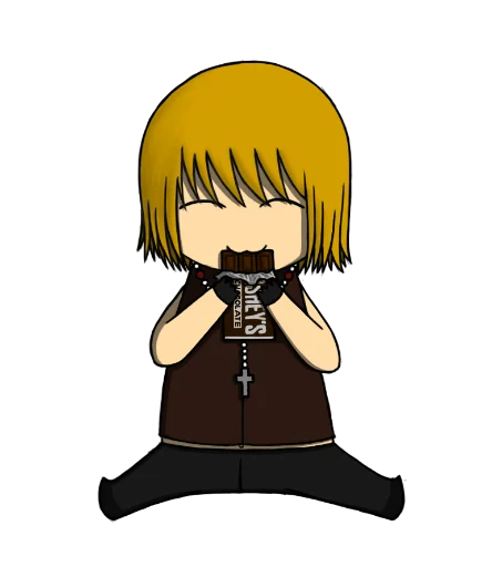 Стикер из набора chibi для Телеграм: Статические 🍫