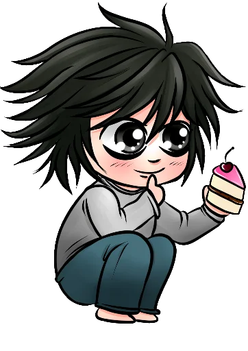 Стикер из набора chibi для Телеграм: Статические 🍰