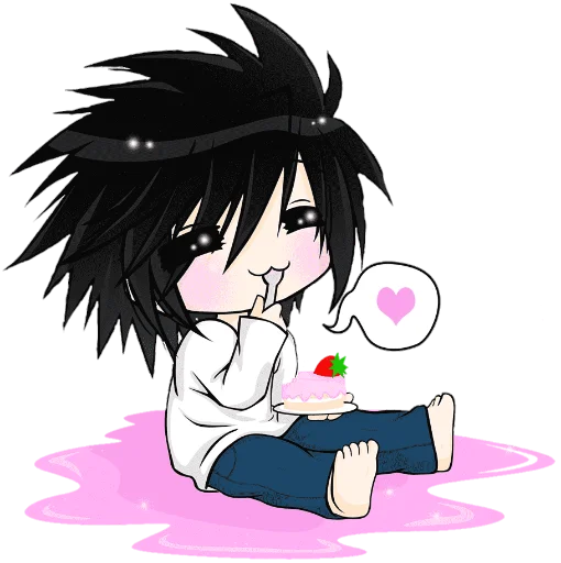 Стикер из набора chibi для Телеграм: Статические 🍰