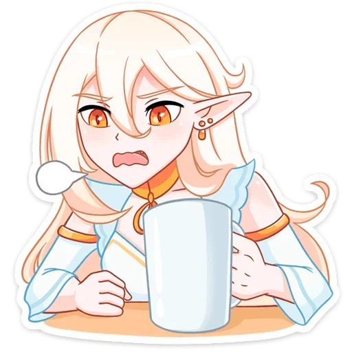Стикер из набора Айрис @anime_stickerr для Телеграм: Статические 🍺