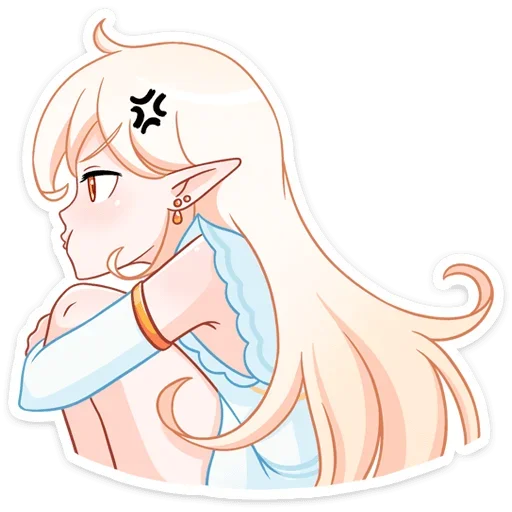 Стикер из набора Айрис @anime_stickerr для Телеграм: Статические 😒