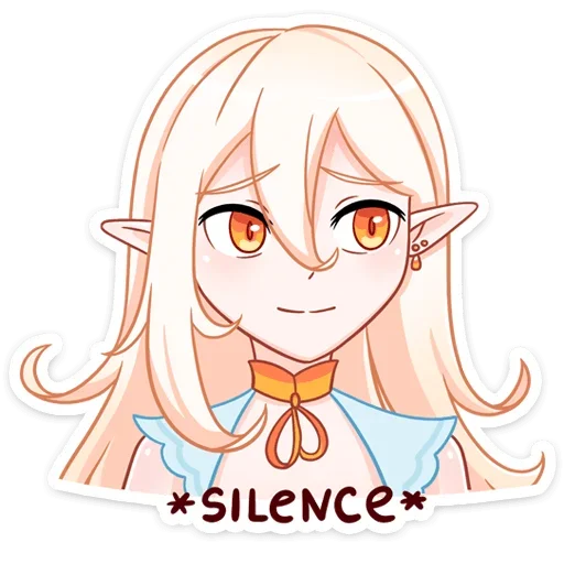 Стикер из набора Айрис @anime_stickerr для Телеграм: Статические 👀