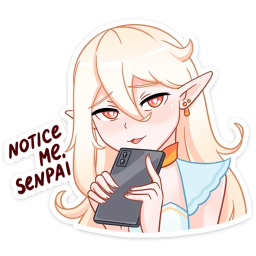 Стикер из набора Айрис @anime_stickerr для Телеграм: Статические 😏