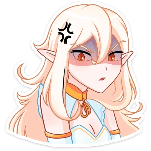 Стикер из набора Айрис @anime_stickerr для Телеграм: Статические 😡